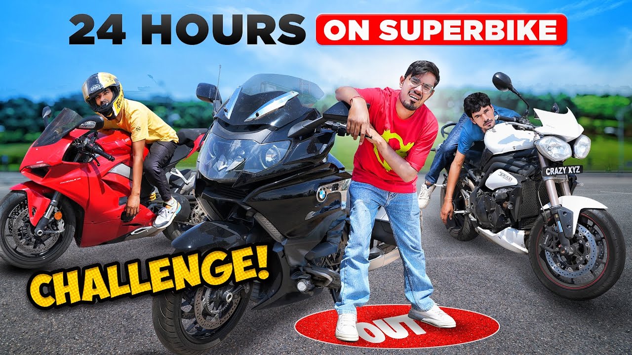 24 Hours Challenge on Superbike | अब हम 24 घंटे इस से नीचे नहीं उतर सकते😱