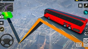 Crazy Bus Stunt Driving Simulator - Impossible Bus Mega Ramp Racing - Android Gameplay