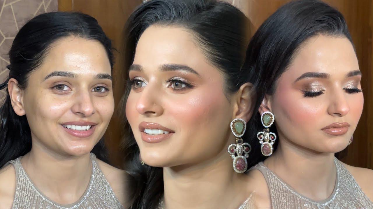 Полный видеоурок по созданию гламурного макияжа на примере реальной невесты 😍 от @Manveenmakeover...