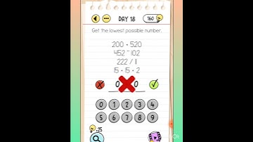 Brain Test Daily levels : Day 18