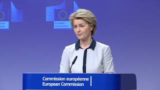 EU chief warns against unilateral Coronavirus travel bans and announces economic response to #COVID