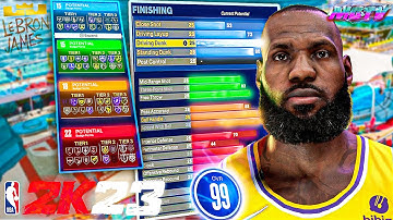NBA 2K23 LEBRON JAMES BUILD OVERPOWERED - DEMIGOD SMALL FORWARD BUILD 92 BADGES! #nba2k23