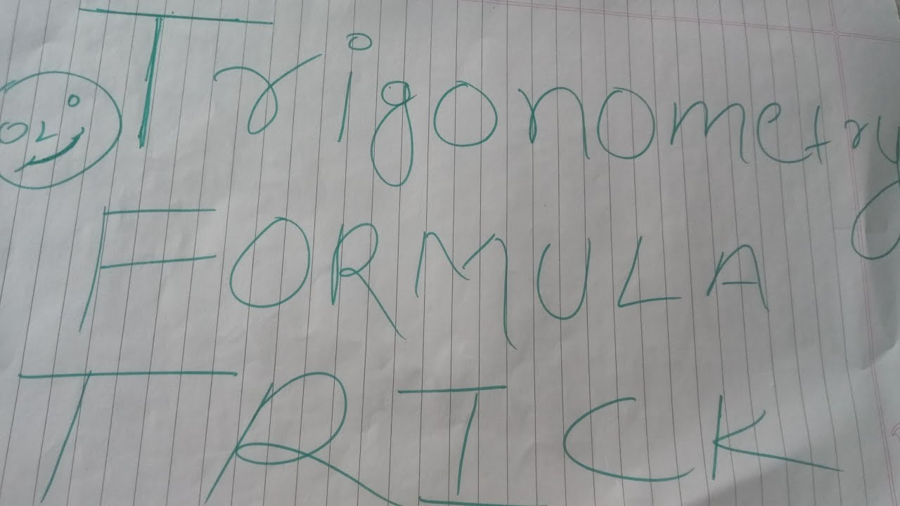 Trigonometry Trick Formula YouTube Trigonometry Trick Formula YouTube