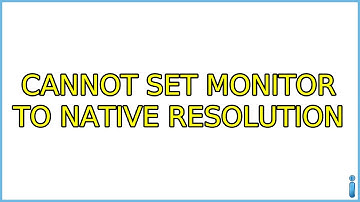 Ubuntu: Cannot set monitor to native resolution