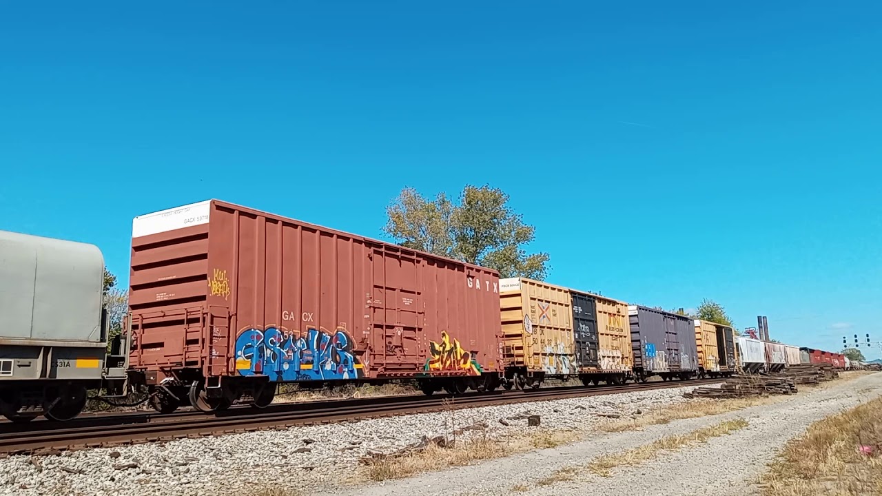 NS 183 WITH NS #4252 AC44C6M HORSE HEAD SOUTH MIXED FREIGHT TRAIN - YouTube