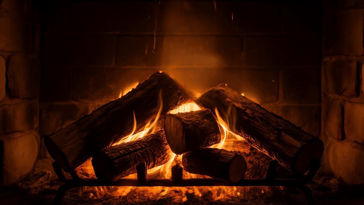 Christmas Yule Log 🎄 Cozy Fireplace Ambience with Relaxing Crackles & Pops
