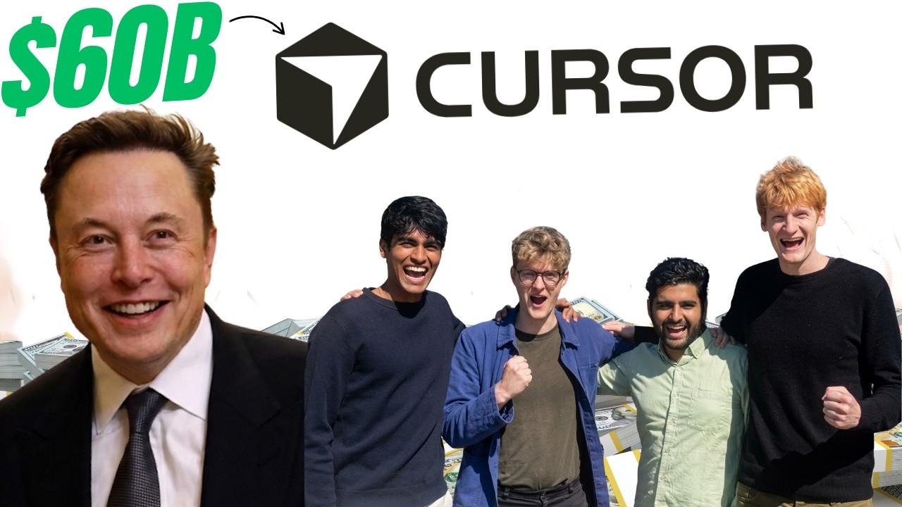 Cursor: How Four 25-Year-Olds Sold Their Startup to Elon Musk for $60 Billion, watch on YouTube