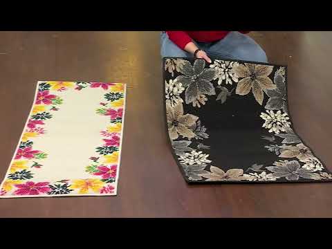 Ultimate Innovations Hummingbird Floral Border Rug on QVC
