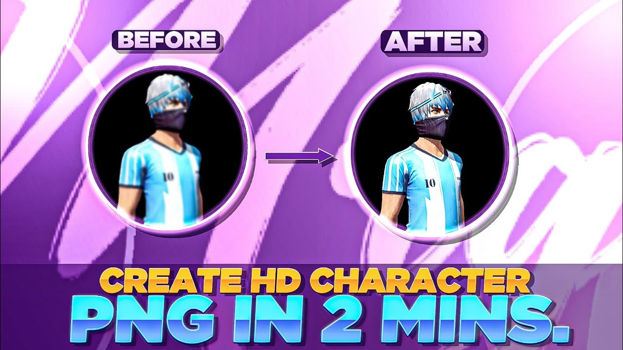How to Create Hd Character Png On Android In 2 Minutes || Ff HD Character Png Kaise Banaye