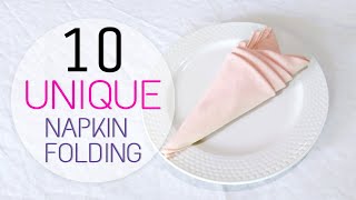 10 UNIQUE  DESIGN NAPKIN  FOLDING screenshot 3