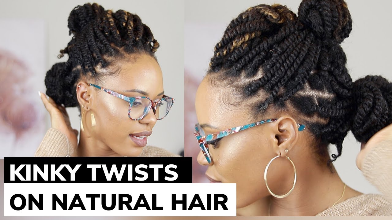 HOW TO DO KINKY TWISTS YOURSELF PROTECTIVE STYLE YouTube