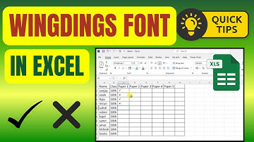 How To Use Wingdings Font In Excel Sheet #excel #excel #exceltips #exceltutorial