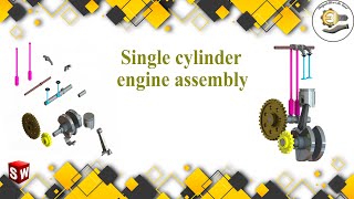 #001 Single-cylinder internal combustion engine general assembly orginal screenshot 4