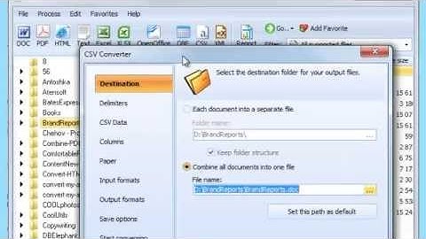 Combine CSV Files Into One Doc File