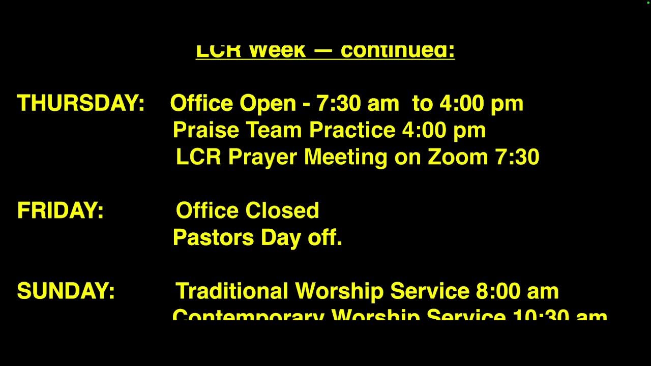 Welcome to Lutheran Church of the Redeemer Worship Service January 11th, 2026