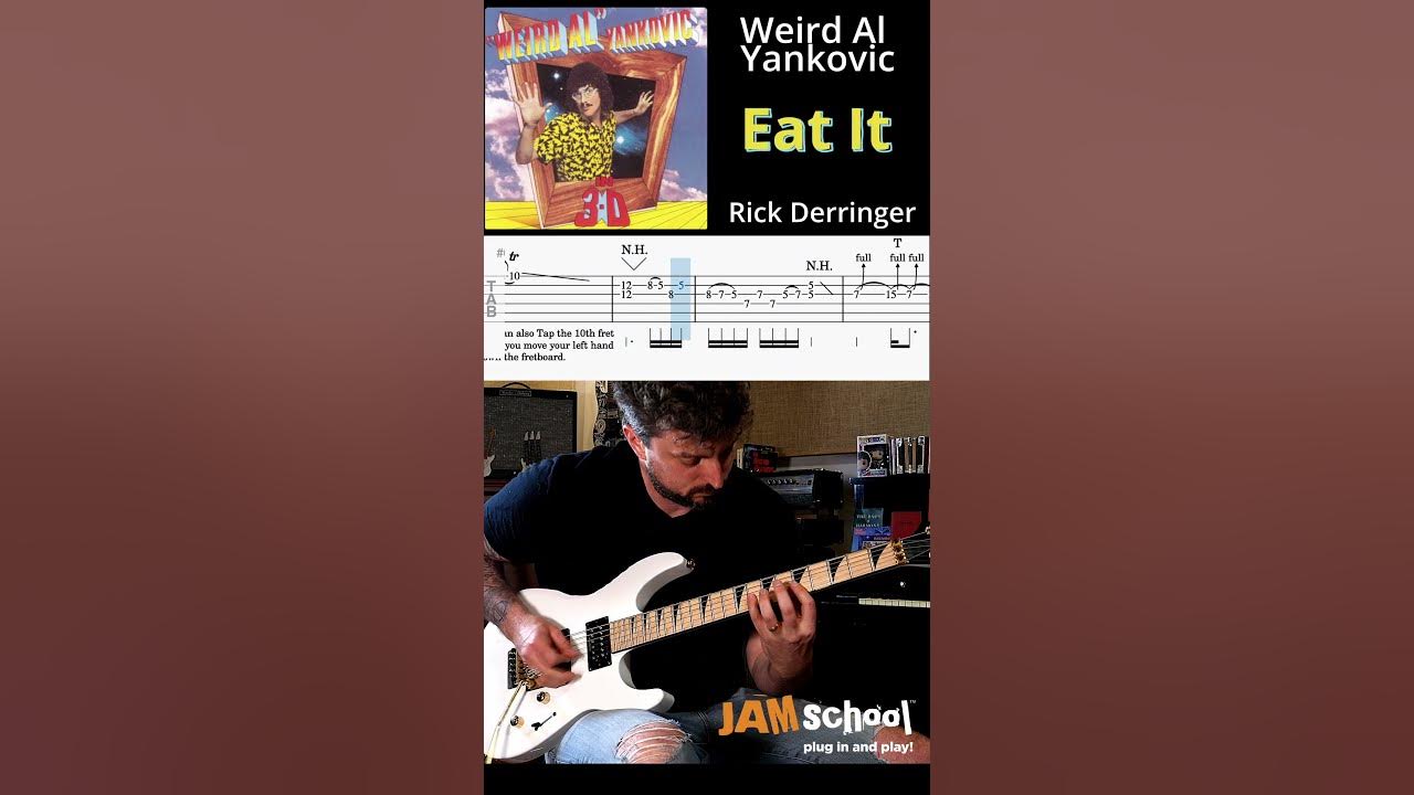 Weird Al Yankovic Eat It Guitar Solo with TAB (Rick Derringer)