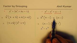 Factor four terms by grouping