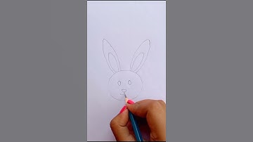 Draw a cute rabbit 🐰 face || rabbit face drawing #Shorts