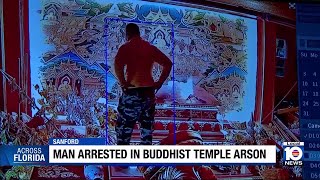 Man accused of setting fire to Buddhist temple in Florida
