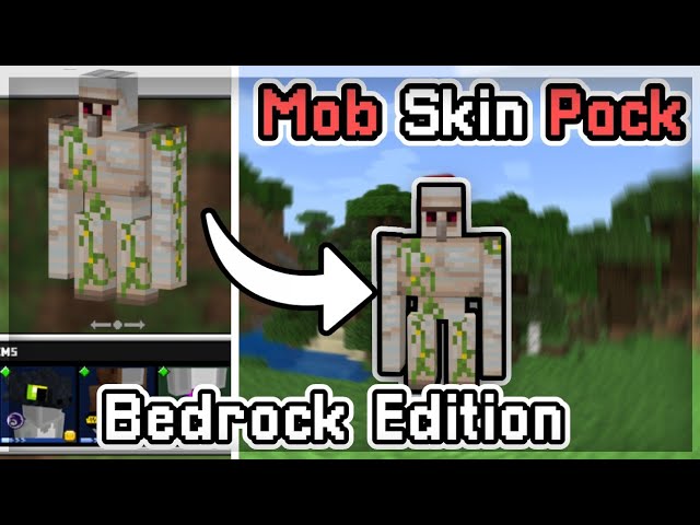 10 UNIQUE MOB skins! Review my OWN CUSTOM SKIN PACK for Bedrock