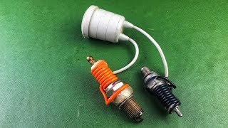 Free Energy Experiment Generator With Light Bulb Using Spark Plug