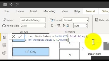 Demo how to get Salary variance between last month and this month Power BI