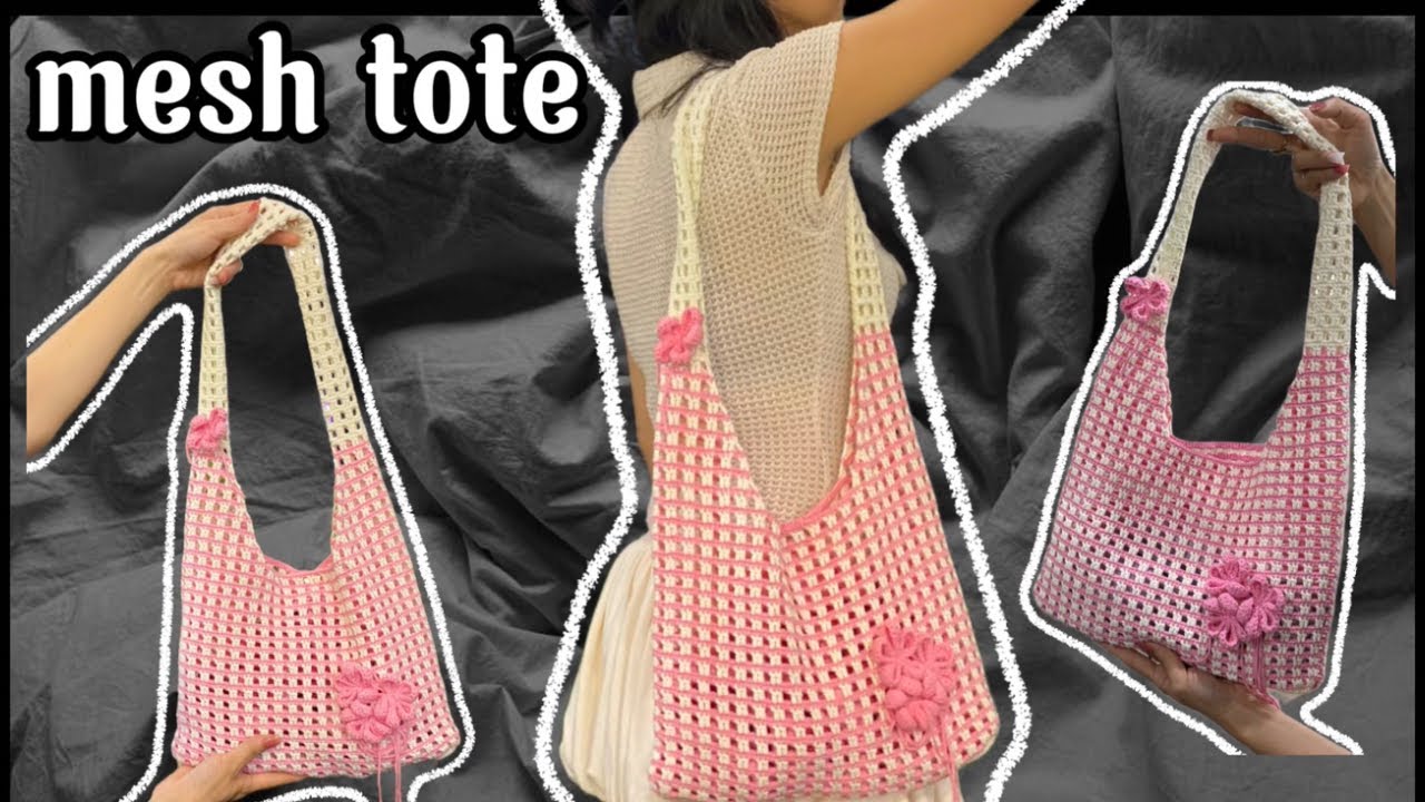 How To Make A Tote Bag Crochet | Crochet Mesh Tote Bag Tutorial | Crochet Everyday Tote Bag