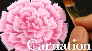 Flower painting tutorial | Carnation with acrylic ( in 3 Minutes )