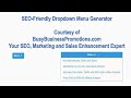 FREE SEO Friendly Dropdown Menu Generator Courtesy of BusyBusinessPromotions com