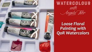 Colorful Loose Flowers with QoR Watercolor Paint