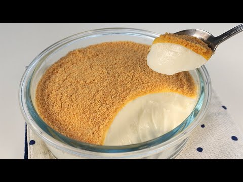 Homemade dessert in 10 mins! 4 simple ingredients! No baking!