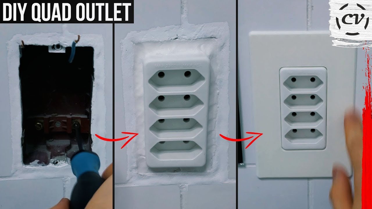 DIY Bathroom Power Outlet (Quad Outlet) YouTube