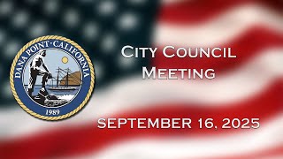 City Council Meeting: September 16, 2025