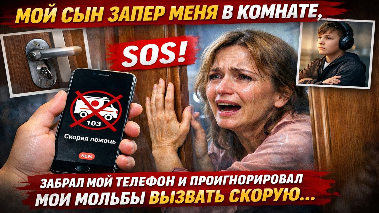 МОЙ СЫН ЗАПЕР МЕНЯ В КОМНАТЕ, ЗАБРАЛ МОЙ ТЕЛЕФОН И ПРОИГНОРИРОВАЛ МОИ МОЛЬБЫ ВЫЗВАТЬ СКОРУЮ…