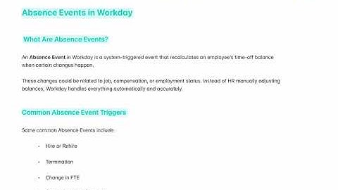 WorkDay - # 87 Anusha Journal  Absence Events in Workday #workday#study