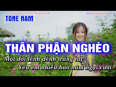 Video Thân Phận Nghèo Karaoke Tone Nam - youtube