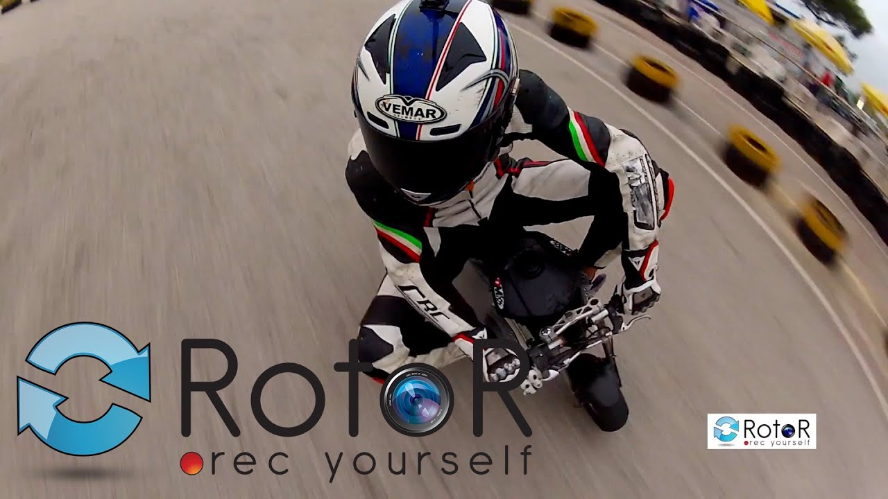RotoR Helmet Swivel Mount GoPro Official Matteo Ciprietti Pista Minimoto Giulianova Nilox 360˚ POV