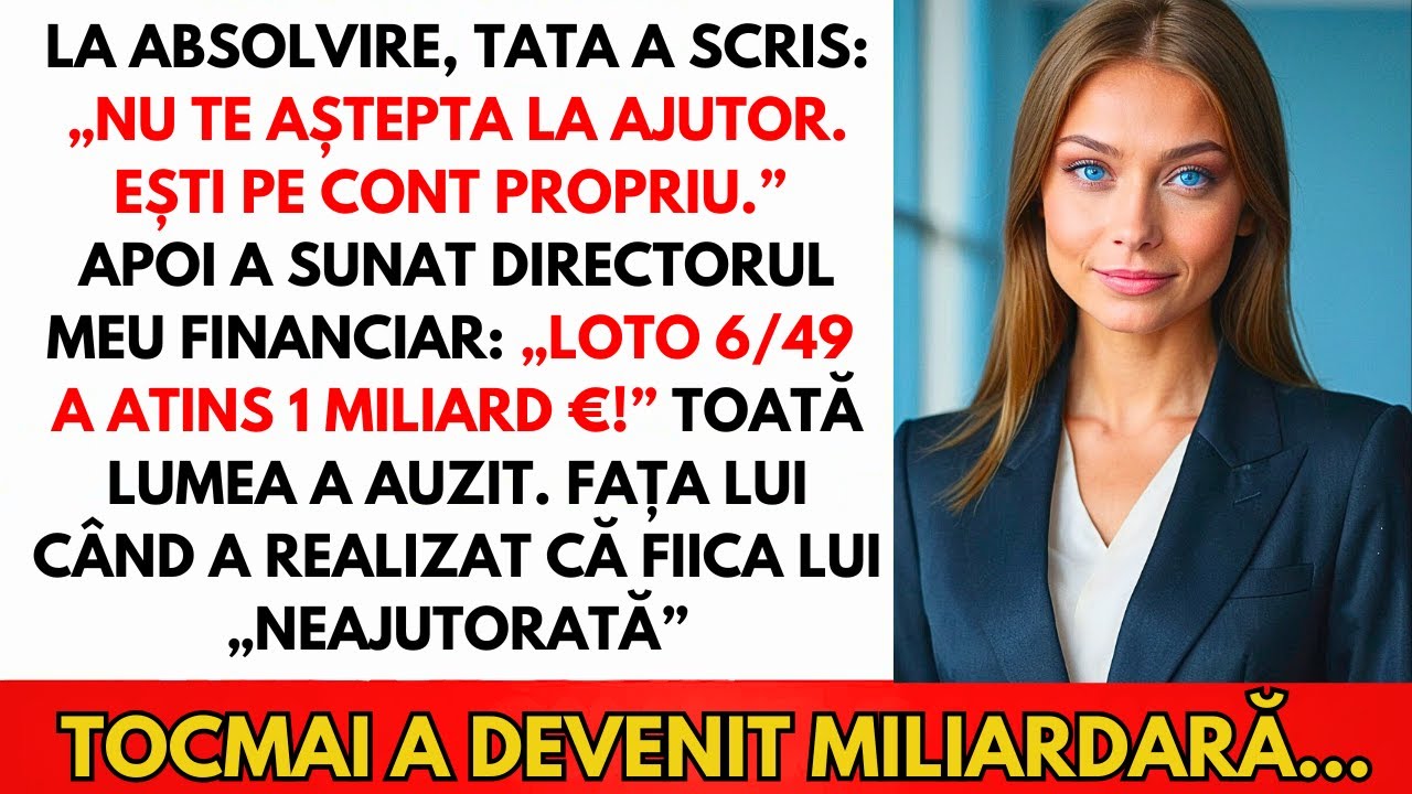 La Absolvire, Tata: „Nu Te Aștepta La Ajutor” — A Sunat Directorul Financiar Despre Loto 6/49...