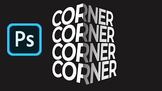 3D Text Effect Corner Perspective | Corner Effect Typography | Photoshop Tutorial #short