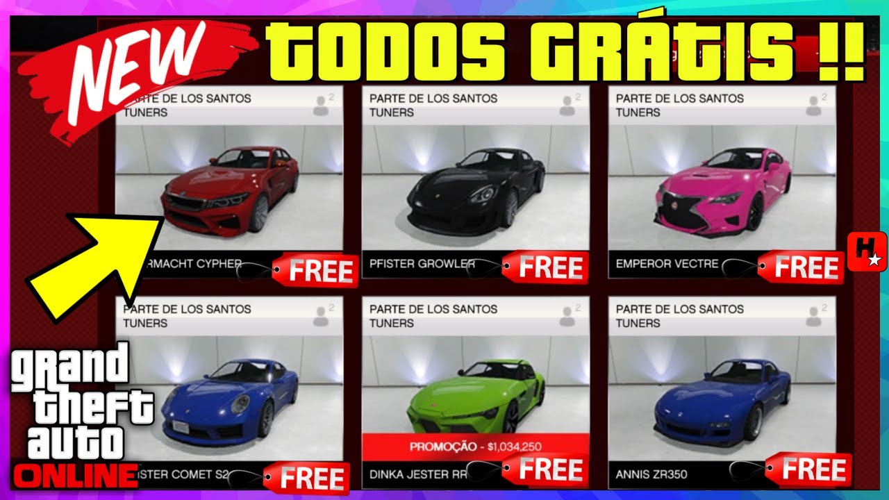 🔥Como Obter Todos os CARROS de Graça no GTA 5 Online🔥 