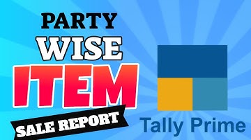 party wise item columnar sales report TALLY PRIME