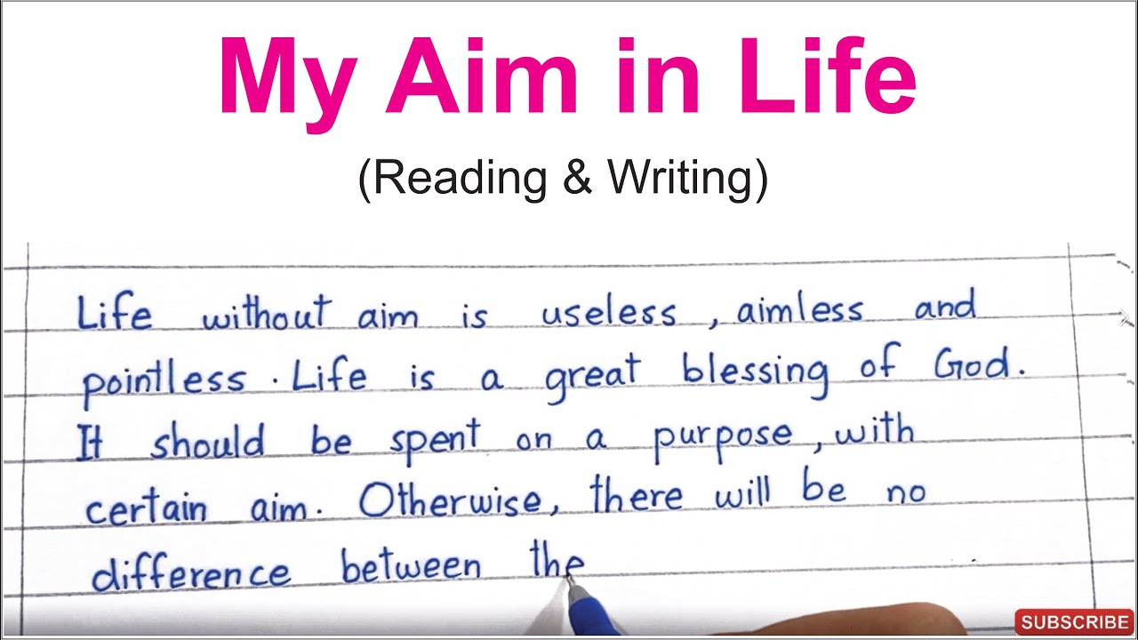 my aim in life essay teacher