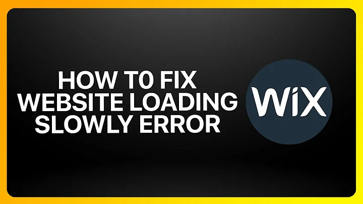 How To Fix Wix Website Loading Slowly Error in 2025! Tutorial