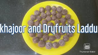 Khajoor and dryfruits ke laddu | khajoor che ladoo | healthy and tasty dates with dryfruit balls