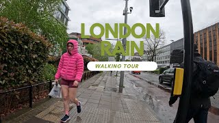 London walking tour | Rainy day | London rain |Virtual walking | Ealing broadway | 4K HDR