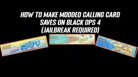 How to Make Modded Calling card Saves On Black Ops 4 (JAILBROKEN PS4 IS REQUIRED!)