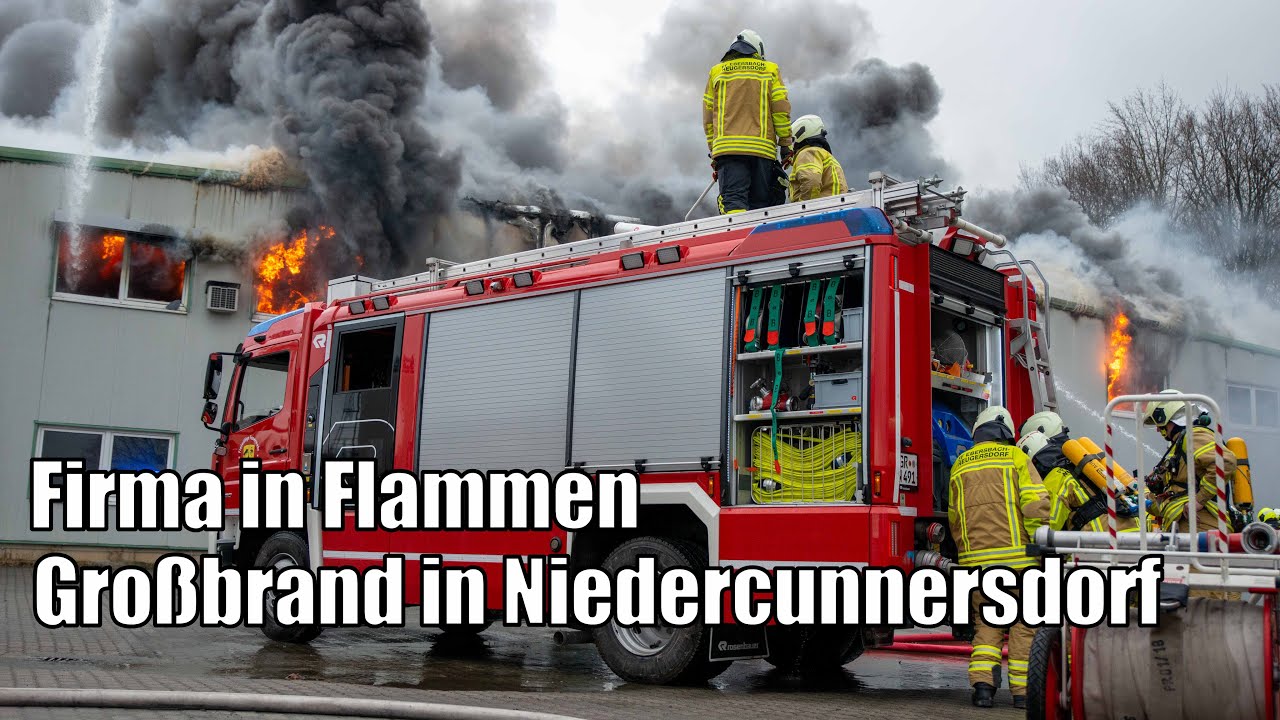 [Großbrand in Niedercunnersdorf] - Firma fällt Flammen zum Opfer