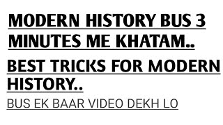 3 minutes TRICK to remember MODERN HISTORY..by Rohan Singh