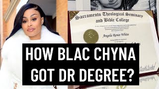 How Black Chyna Got Doctorate Degree from Seminary College Already?| Blac Chyna Is Now Angela White