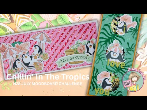 📌 JULY 2025 MOOD BOARD CHALLENGE | 2 Tropical Slimline Cards with Mommy Lala!